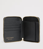 Comme des Garçons lambskin denim-patch bifold wallet, UK version