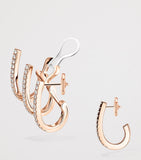 Messika Gatsby earrings 18kt rose gold diamond pavé 0.22ct - British product