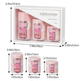 Livingandhome 3pcs Rose Scented Cylindrical Candle Set