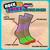 Sock Snob novelty colourful striped cotton socks, UK version