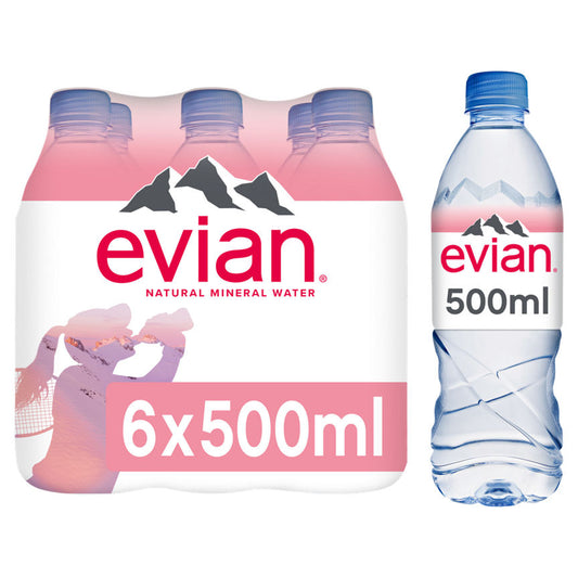 Evian Still Natural Mineral Water Bottles - McGrocer