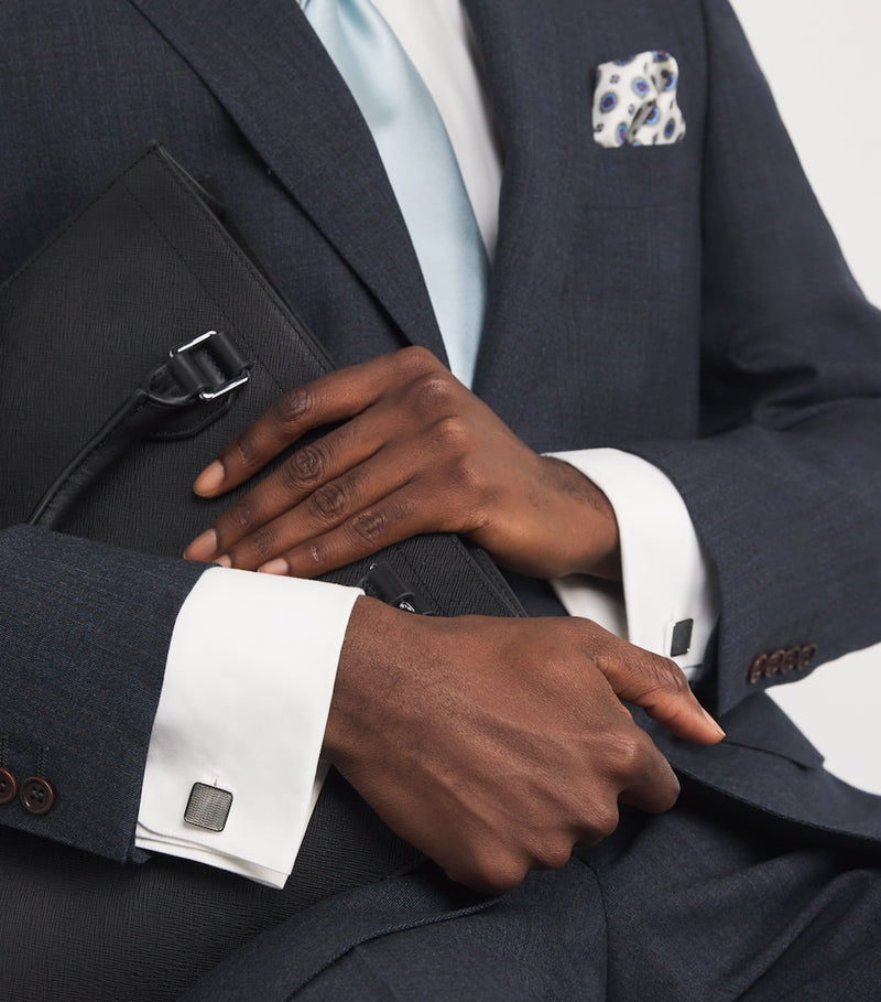 Babette Wasserman mother-of-pearl herringbone cufflinks, UK version