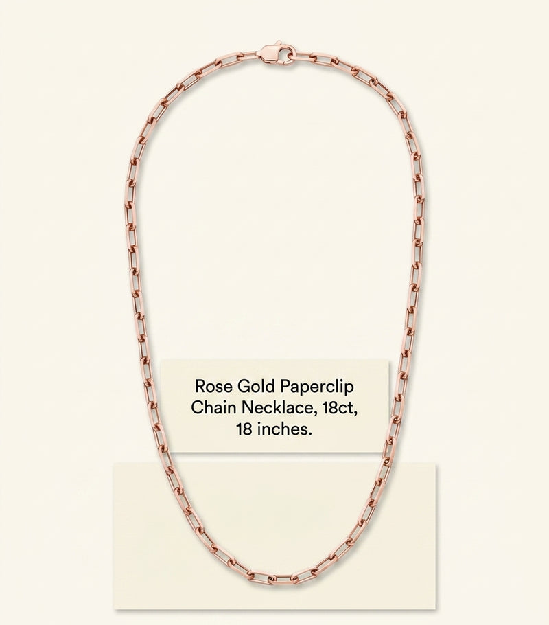 Cartier small rose gold Santos de Cartier chain necklace (British brand)
