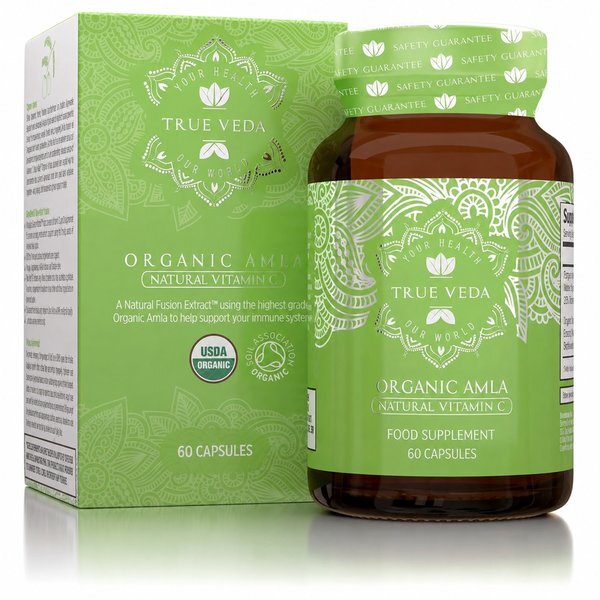 True Veda organic amla supplement 60 capsules, UK version
