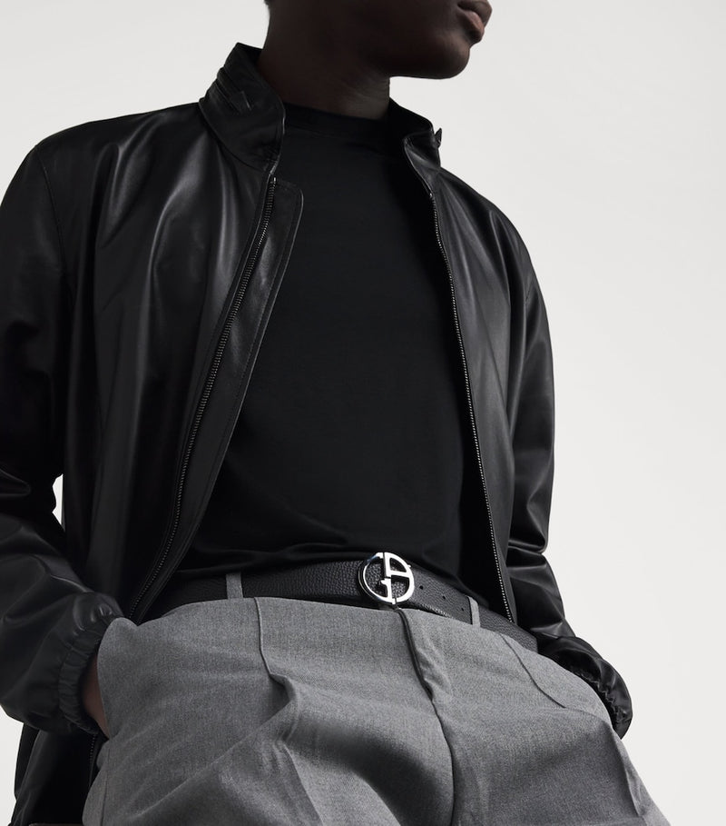 Giorgio Armani leather logo belt, imported from the UK