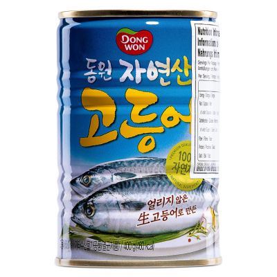 Dongwon canned natural mackerel in water, imported from the UK