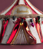 Harrods Big Top tree decoration with multicoloured festive lights, imported from the UK