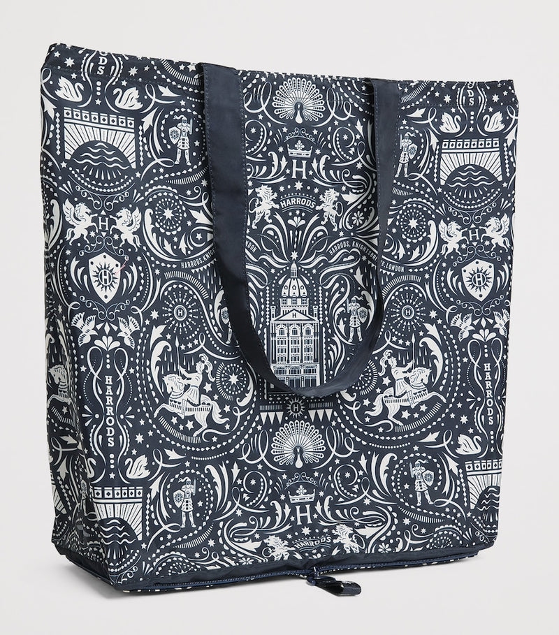 Harrods Pocket Shopper Bag with zip fastening, imported from the UK