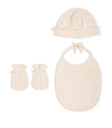Harrods Marie-Chantal Cotton Bay Star Baby Hat, Mittens and Bib Set- Buy online at McGrocer