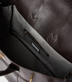 Brunello Cucinelli leather travel bag with grained calfskin, 50x58x25cm - British product