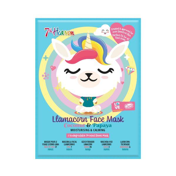 7th Heaven Llamacorn Face Mask Coconut Papaya - British product