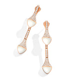 MARLI New York Cleo drop earrings in rose gold with diamonds - British product
