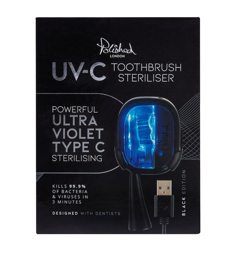 Polished London UV-C toothbrush head steriliser, imported from the UK