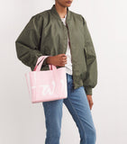 Harrods mini cotton logo tote bag candyfloss pink, UK version