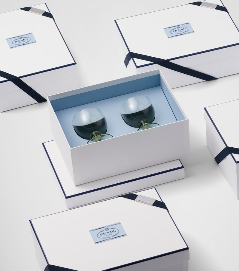 Prada Plinth water glasses set of two, imported from the UK