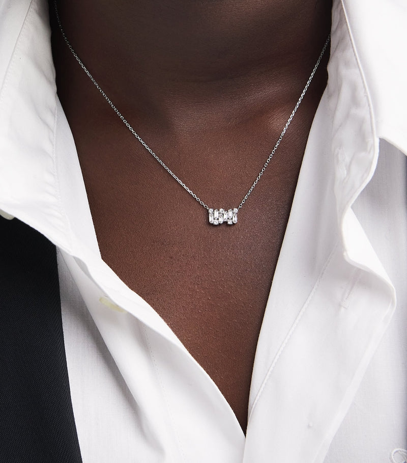 Suzanne Kalan white gold diamond necklace, imported from the UK