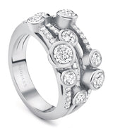 Harrods Boodles Platinum and Diamond Classic Waterfall Ring- Buy online at McGrocer