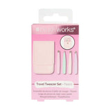 Superdrug Brushworks Travel Tweezer Set Pastels Stainless Steel 5cm- Buy online at McGrocer