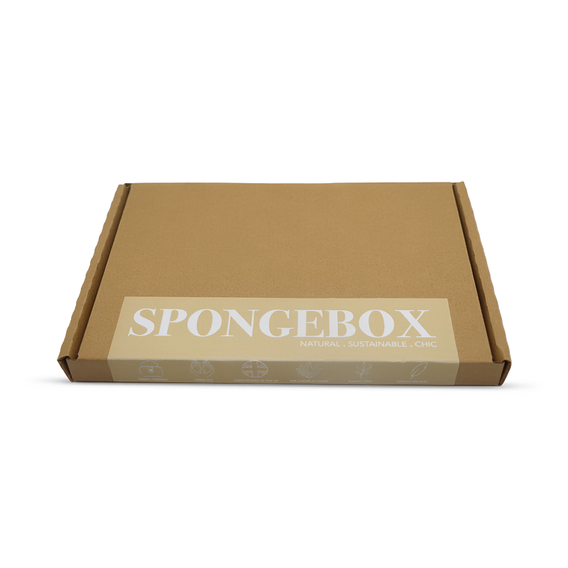 Natural sea sponge puffs 6-pack (British brand)
