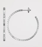 Chopard Ice Cube hoop earrings in white gold, imported from the UK