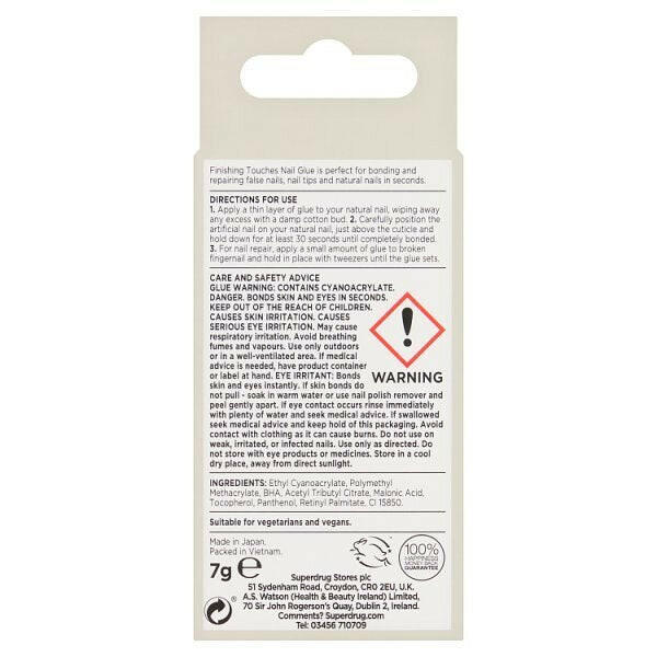 Superdrug Finishing Touches Brush On Nail Glue GOODS Superdrug