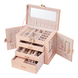 Livingandhome pink jewellery organizer with drawers, imported from the UK