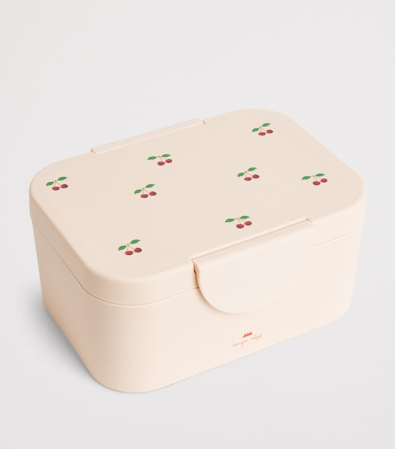 Konges Sløjd cherry print lunch box, two compartments, UK version