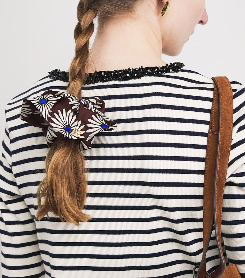 Sandro Paris silk floral print scrunchie, UK version
