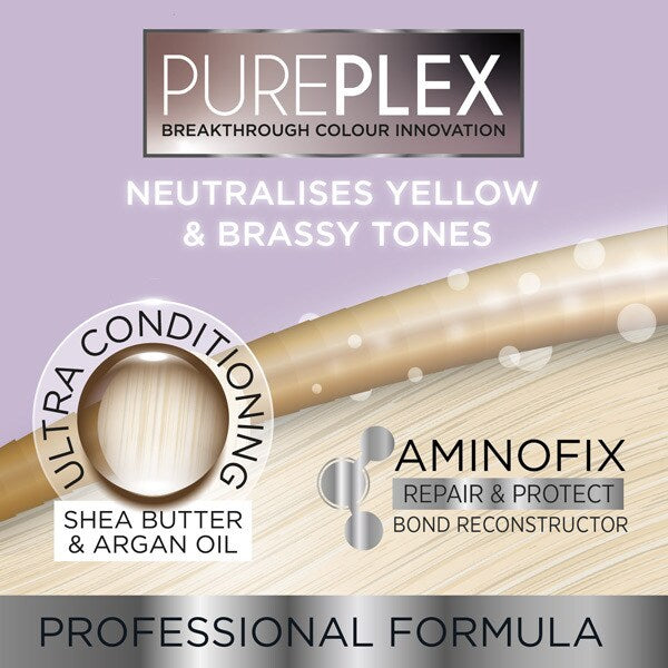 Pureplex blonde whitening shampoo, imported from the UK