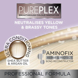 Pureplex blonde whitening shampoo, imported from the UK