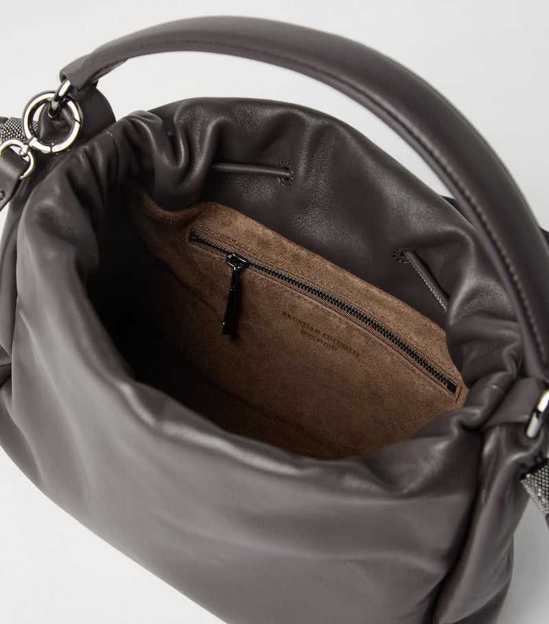 Brunello Cucinelli small Mellow bucket bag leather (British brand)