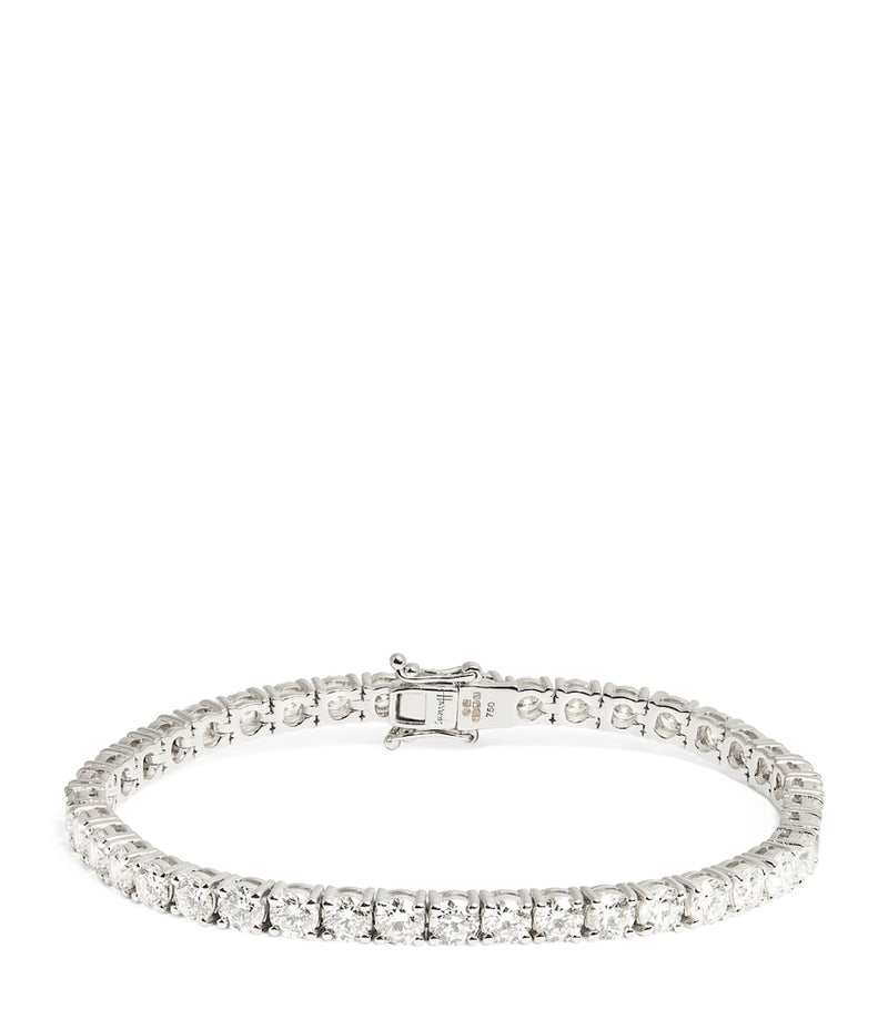 Harrods white gold diamond tennis bracelet 8.00ct, imported from the UK