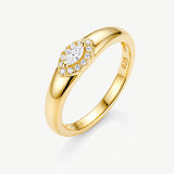 Superdrug MUCHV Oval Evil Eye Signet Ring in 18k Gold or Silver- Buy online at McGrocer