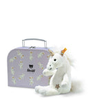Steiff Unica unicorn plush in suitcase 20cm, imported from the UK