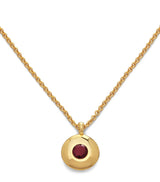 Harrods Monica Vinader Gold Vermeil Ruby July Birthstone Necklace- Buy online at McGrocer