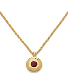 Monica Vinader gold vermeil ruby July birthstone necklace - British product