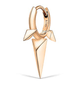 Harrods Maria Tash Rose Gold Faceted Triple Long Spike Hoop Earring 6.5mm- Buy online at McGrocer