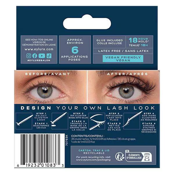 Eylure Light Wispy Lash Clusters No.166 - British product