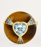Emily P. Wheeler yellow gold mixed stone balance ring, UK version