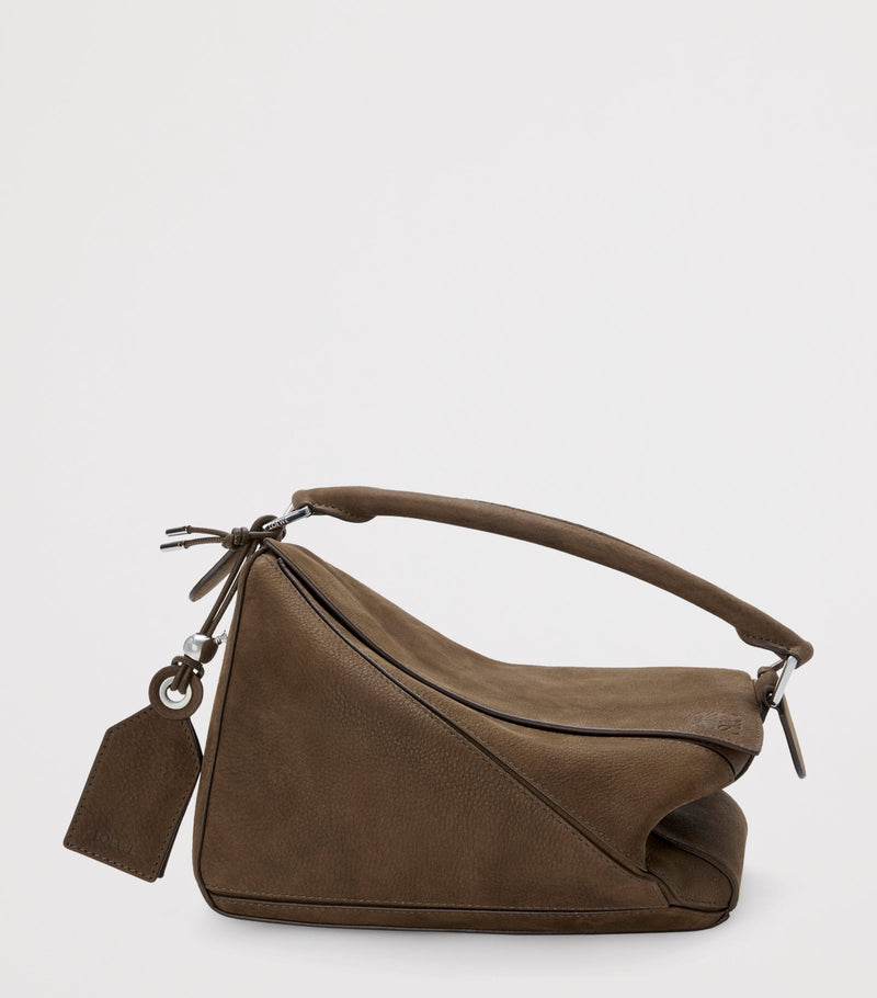 LOEWE Small Suede Featherlight Puzzle top-handle bag (British brand)