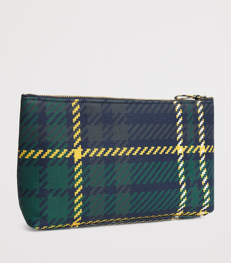 Harrods medium tartan cotton pouch (British brand)