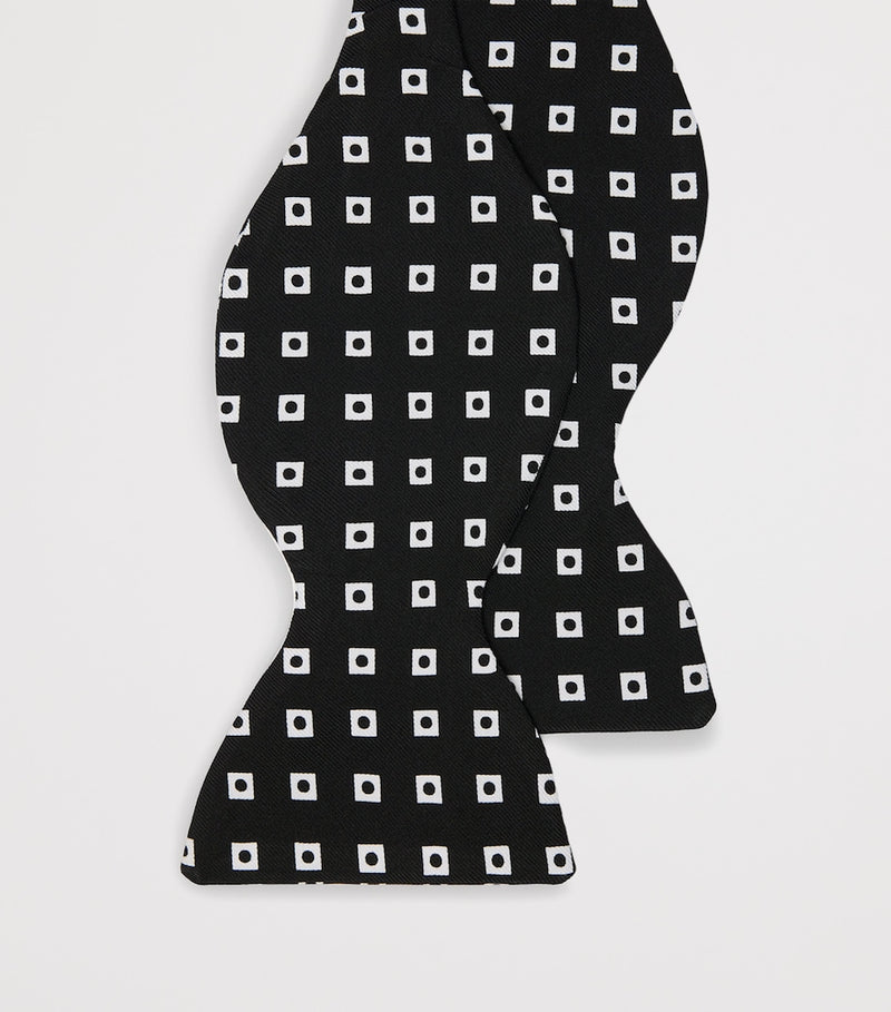 Dunhill mulberry silk polka dot bow tie (British brand)