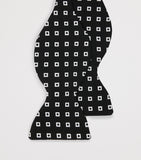 Dunhill mulberry silk polka dot bow tie (British brand)