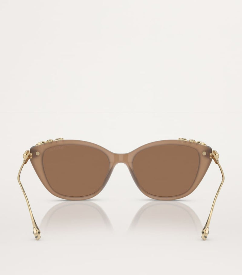Swarovski SK6010 cat eye sunglasses with crystal embellishment, imported from the UK