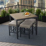 Agio Winlock 5 Piece Woven High Dining Set + Cover - McGrocer
