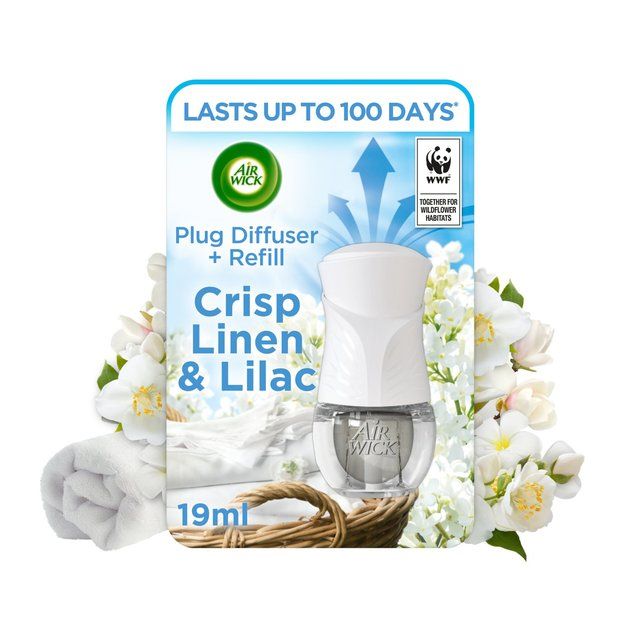 Airwick Crisp Linen & Lilac Plug In Gadget & Refill 19ml - McGrocer