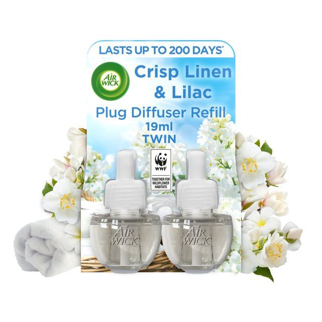 Airwick Crisp Linen & Lilac Plug In Twin Refill 2 x 19ml - McGrocer