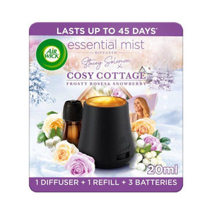 Airwick Essential Mist Kit Cosy Cottage Frosted Roses & Snowberry 20ml