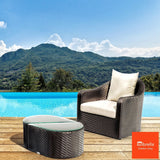 Akula Living 2 Piece Aegean Paros Armchair + Coffee Table Set - McGrocer