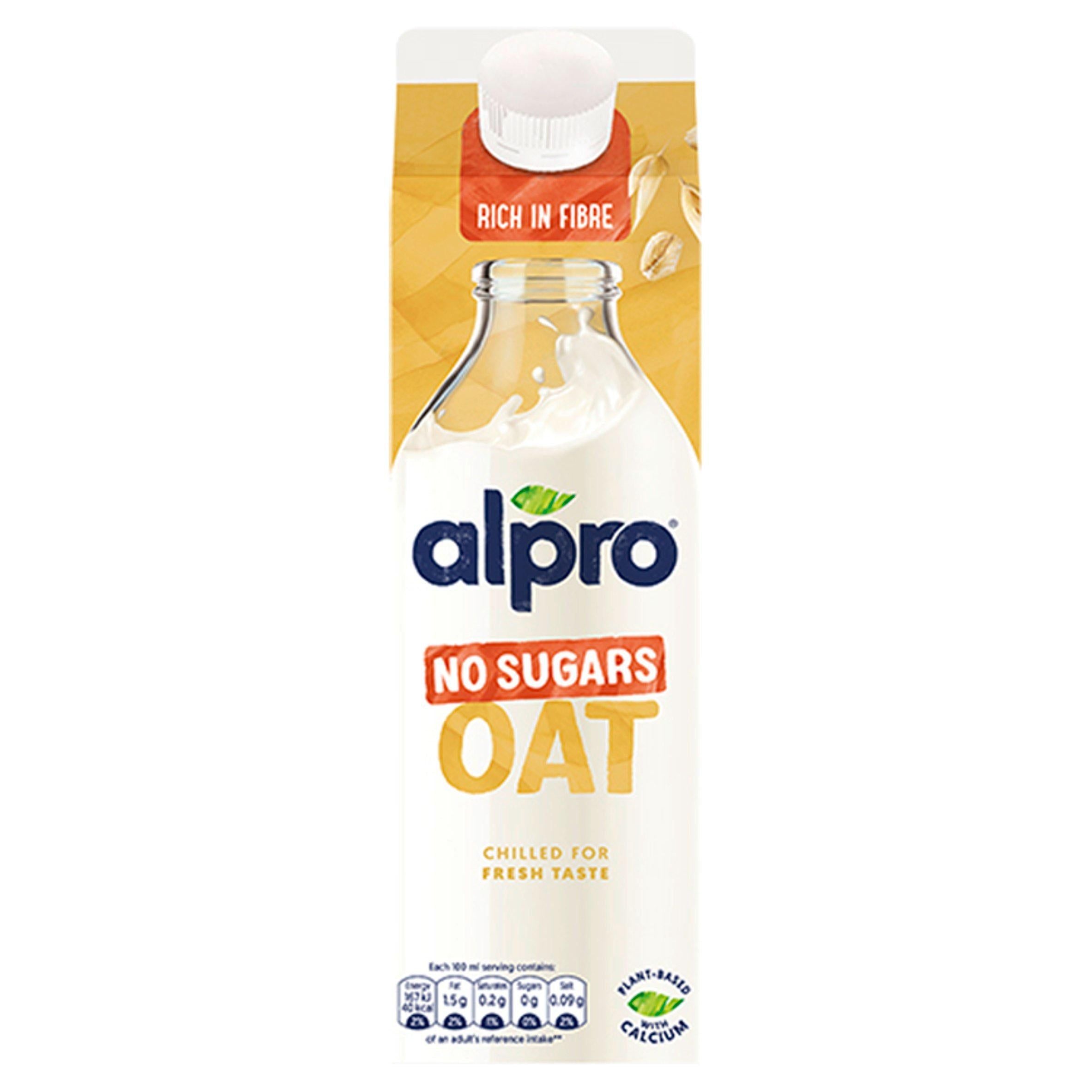 Alpro Oat Milk No Sugars Chilled Dairy Alternative 1L - McGrocer